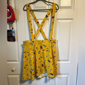 NWOT Disney Mickey and Friends Skirt With Suspenders Size 1 or 1X